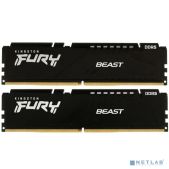 Модуль памяти DDR5 16Gb 6000MT/s Kingston KF560C40BBK2-16 16Gb 6000MT/s CL40 DIMM Kit of 2 Fury Beast Black