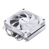 Кулер для процессора Jonsbo HP-400S White LGA1700/1200/115X/AM5/AM4 низкопрофильный 36.7мм TDP 140W, PWM, 90mm Fan, 4 тепловые трубки, белый, 4-pin Retail, белый