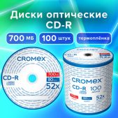 Диски CD-R Cromex 513779 700 Mb 52x, Bulk термоусадка без шпиля, комплект 100 шт
