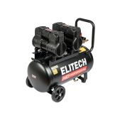 Компрессор Elitech E0501.003.00 ACF500-50S коаксиальный б\масл, 500л\м, 2.9кВТ, 8бар, 4цилиндра, ресив.50л, 36.5кг, 70дБ А, стойки, колеса
