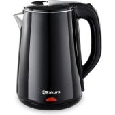 Чайник Sakura SA-2150 BK 1.8кВт, 2.2л ЗНЭ, двойная стенка черный, нержавеющий корпус