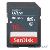 Карта памяти SDHC 16Gb SanDisk SDSDUNS-016G-GN3IN Class 10 UHS-I Ultra 80MB/s