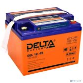 Батарея аккумуляторная Delta GEL 12-45 напряжение 12В, емкость 45Ач, клемма Болт М6 ДхШхВ: 196х166х173мм Полная высота 173мм; Вес 14.1кг; Кол-во элементов 6