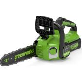 Цепная пила Greenworks GD24CS30 2007007UA 24V, 30см, бесщеточная, c АКБ 2 АЧ и Зарядное устройство