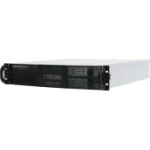 Корпус 2U серверный Procase RE204-D4H2-FA-55 4x5.25+2HDD, черный, без блока питания 2U, 2U-redundant, глубина 550мм, ATX 12x9.6, панель вентиляторов 4x80х25 PWM