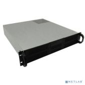Корпус 2U серверный Procase RE204-D4H2-FM-55 4x5.25+2HDD, черный, без блока питания PS/2, mini-redundant, глубина 480мм, mATX 9.6x9.6, панель вентиляторов 4x80х25 PWM