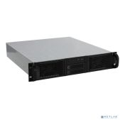 Корпус 2U серверный Procase RE204-D0H8-FM-55 0x5.25+8HDD, черный, без блока питания PS/2, mini-redundant, глубина 480мм, mATX 9.6x9.6, панель вентиляторов 4x80х25 PWM