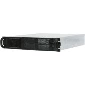 Корпус 2U серверный Procase RE204-D2H5-FM-55 2x5.25+5HDD, черный, без блока питания PS/2, mini-redundant, глубина 480мм, mATX 9.6x9.6, панель вентиляторов 4x80х25 PWM