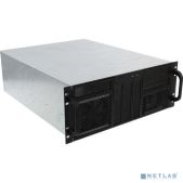 Корпус 4U серверный Procase RE411-D6H8-FC-55 6x5.25+8HDD, черный, без блока питания, глубина 550мм, MB CEB 12x10.5, панель вентиляторов 3x120x25 PWM