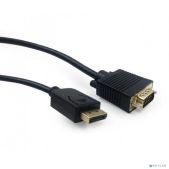 Кабель Cablexpert DisplayPort->VGA, 1.8м, 20M/15M, черный, экран, пакет CCP-DPM-VGAM-6