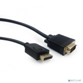 Кабель Cablexpert DisplayPort->VGA, 3м, 20M/15M, черный, экран, пакет CCP-DPM-VGAM-10