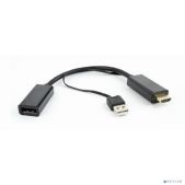 Конвертер Cablexpert DSC-HDMI-DP HDMI->DisplayPort HD19M+USBxHD20F, черный