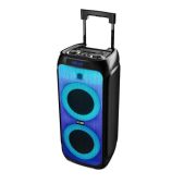Портативная акустика BQ PBS3007 черная 100Вт, Bl, микрофон, 7500 мАч, подсветка FM, AUX