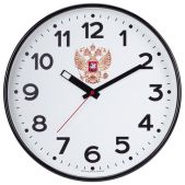 Часы настенные Troyka TIME 77770732, круг, белые, черная рамка, 30.5х30.5х4 см