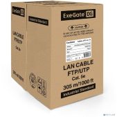 Кабель UTP 2 пары Exegate EX256745RUS кат.5e CCA, 24AWG, бухта 305м, серый, PVC