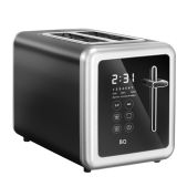 Тостер BQ T4002 850Вт, LED дисплей, подогрев, сенсорное управление, чёрно-стальной