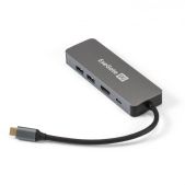 Док-станция Exegate DUB-21C/PD/HL EX293982RUS 5-в-1 USB 3.1 Type C(M) - 2 x Type A (F)+HDMI+RJ45+Type C (PD100W) 0.15 м серая