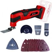 Реноватор Einhell 4465170SET TC-MG 18 Li аккумуляторный + Starter Kit 2.5 11000-20000ход/мин, угол 3.2, шлифлиста 93x93x93мм + PXC АКБ 2.5Ач и Зарядное устройство 3А