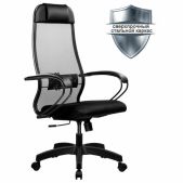 Кресло офисное Метта К-11 пластик, ткань-сетка, сиденье мягкое, черное