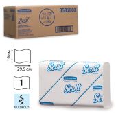 Полотенца бумажные Kimberly-Clark 5856 Scott, комплект 16 шт, Slimfold, белые, 29.5х19 см, М-fold, диспенсер 601535