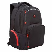 Рюкзак для мальчика Grizzly RU-333-2/1 школьный, анатомическая спинка, 2 отделения, Black/Red, 42х32х22 см