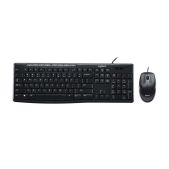 Комплект Logitech 920-002694 920-002714 Desktop MK200 цвет черный, клавиатура 112 клавиш 8 мультимедиа, USB 1.8м, мышь 1000dpi, USB 1.8м, RTL
