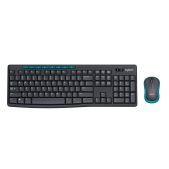Комплект беспроводной Logitech 920-007721 920-008535 MK275 клавиатура черная, 112 клавиш с защитой от воды, мышь черная, оптическая, 1000dpi, 3 кнопки, 2.4GHz, USB-ресивер