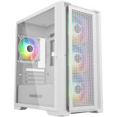 Корпус mATX без БП Powercase Alisio Micro X4W V2 CAMCXW-A4 Tempered Glass, 4х 120мм ARGb fans, ARGb HUB, белый