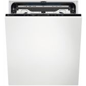 Встраиваемая посудомоечная машина Electrolux KES27200L 45см, загрузка на 9 комплектов посуды, сенсорное управление, 8 программ, 44.6x55x82 см, черная цвет, сушка: с открыванием дверцы, индикация на полу: луч