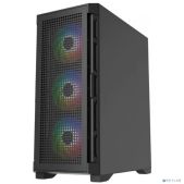 Корпус ATX без БП Powercase Ultimate Black CUB-A4 Tempered Glass, 4x 120мм ARGb fans, ARGb HUB, чёрный