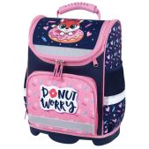 Ранец Юнландия WISE 272073 1 отделение, 3 кармана, устойчивое дно, Donut worry, 37x29х15 см