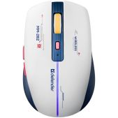 Мышь игровая Defender 52282 Dila MM-282 бело-синяя беспроводная LED, 6D, 2.4.1800dpi