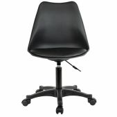 Кресло стул Brabix 532927 Eames MG-310 PL, пластик черный, экокожа черная