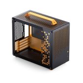 Корпус micro-ATX без БП Jonsbo Jonsplus Z20 Orange/Black боковая панель из закаленного стекла, черно-оранжевый