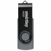 Устройство USB 2.0 Flash drive 64 Gb Smartbuy SB064Gb2TWK Twist, черный