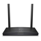 Маршрутизатор TP-Link Archer VR400 гигабитный, беспроводной AC1200 с модемом VDSL/ADSL, LAN 3x1Gbит/с, WAN/LAN 1x1Gbит/с, порт RJ11, порт USB 2.0, 3 антенны
