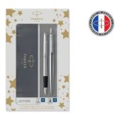 Набор ручек Parker Jotter Core FK61 CW2093258 Stainless Steel нержавеющая сталь, подар.кор. ручка перьевая, ручка шариковая