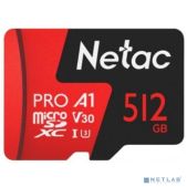 Карта памяти microSDXC 512Gb Netac NT02P500PRO-512G-S P500 Extreme Pro V30/A1/C10 up to 100MB/s