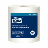 Бумага протирочная Tork 321400 Reflex M4 с центральной вытяжкой, 270 метров, 1-слойная, комплект 6 рулонов