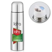 Термос 1.0л Lara LR04-06 сталь спец пробка кнопка крышка-стаканчик