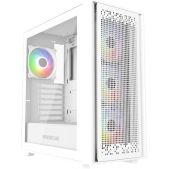 Корпус ATX без БП Powercase CBFW-A4 ByteFlow White, Tempered Glass, 4x 120мм ARGb fans, ARGb HUB, белый