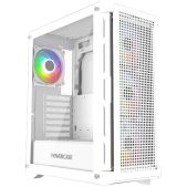 Корпус ATX без БП Powercase CUW-A4 Ultimate White, Tempered Glass, 4x 120мм ARGb fans, ARGb HUB, белый