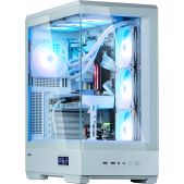 Корпус ATX без БП Zalman P50 DS White, без БП, боковое окно закаленное стекло, белый