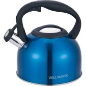 Чайник Willmark WTK-3229SS 2.5л, со свистком, с крышкой, синий