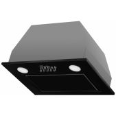 Вытяжка встраиваемая Monsher INNA 40 Noir 40см, производительность 750 м3/ч, 3 скорости, турбо режим, механическое управление, уровень шума 45 дБ, LED освещение, угольный фильтр KF-Y опция, цвет черный/нержавеющая сталь