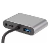 Адаптер Iopen ACU4511 USB Type-Cm-->VGA, HDMI 4kx30Hz, USB 3.0, PD, Audio, Aopen/Qust