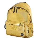 Рюкзак Brauberg 227094 Glossy универсальный, блестящий, светло-золотой, 41х32х14 см