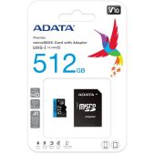 Карта памяти MicroSDXC 512Gb A-Data AUSDX512GUICL10A1-RA1 Premier UHS-I