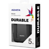 Внешний жесткий диск 5Tb ADATA AHD330-5TU31-CBK Portable Black, Silicone, USB 3.2 Gen1, 133x89x23mm, 316g