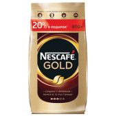 Кофе растворимый Nescafe 12232003 Gold, сублимированный, 900г, мягкая упаковка